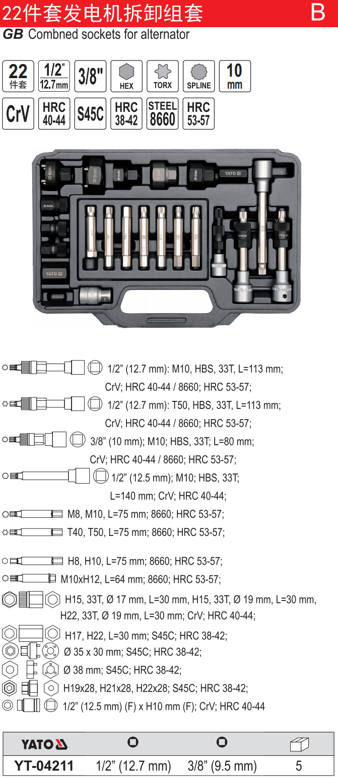 发电机拆卸组套