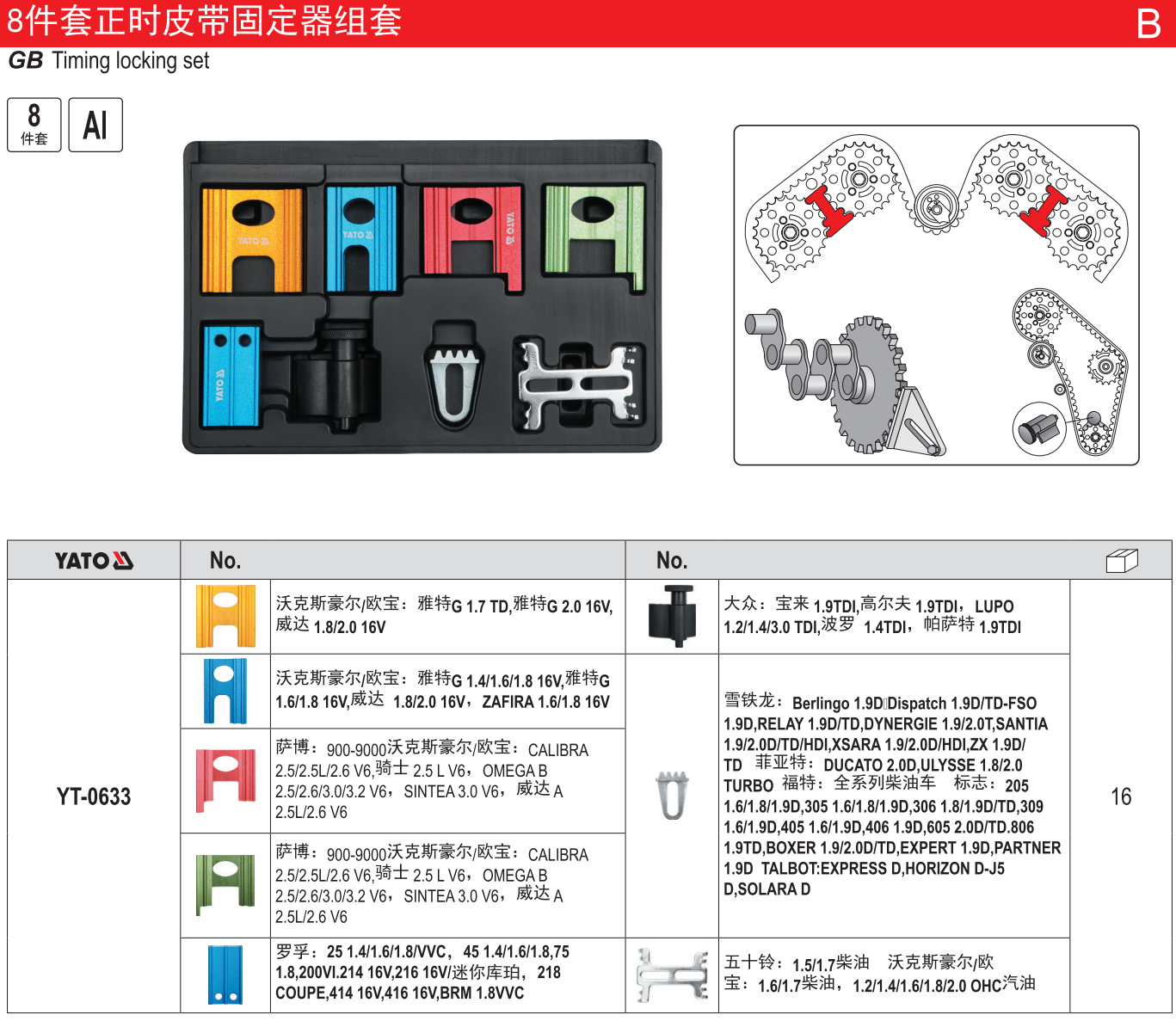 正时皮带固定器组套