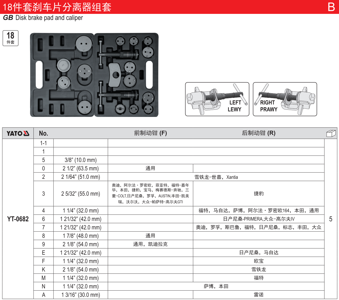 刹车片分离器组套