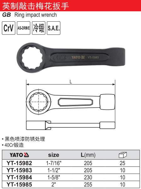 英制敲击梅花扳手