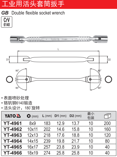 工业级活头套筒扳手