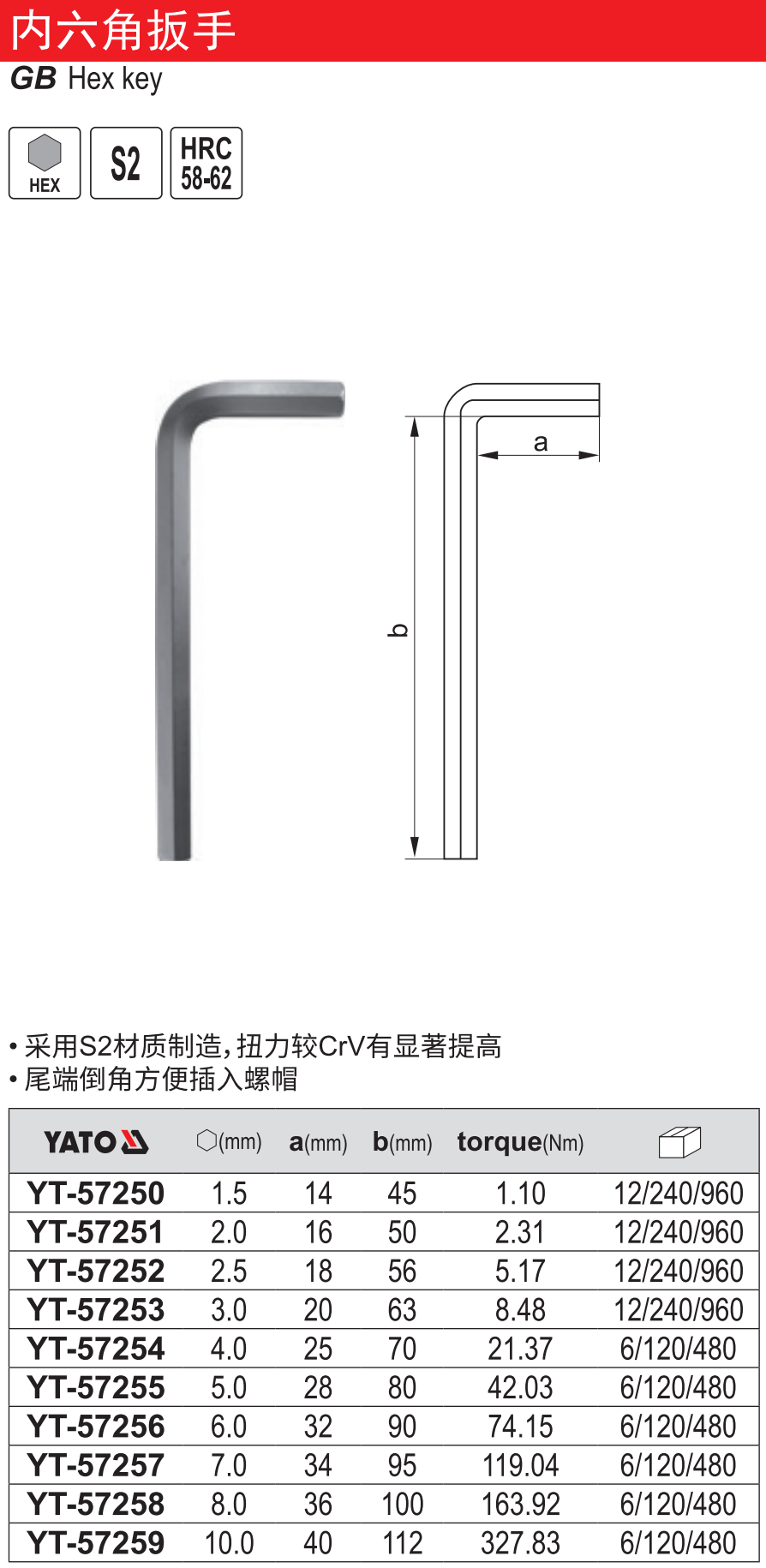 高档内六角扳手