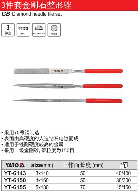 3件套金刚石整形锉