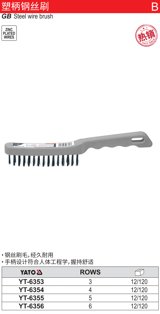 塑柄钢丝刷