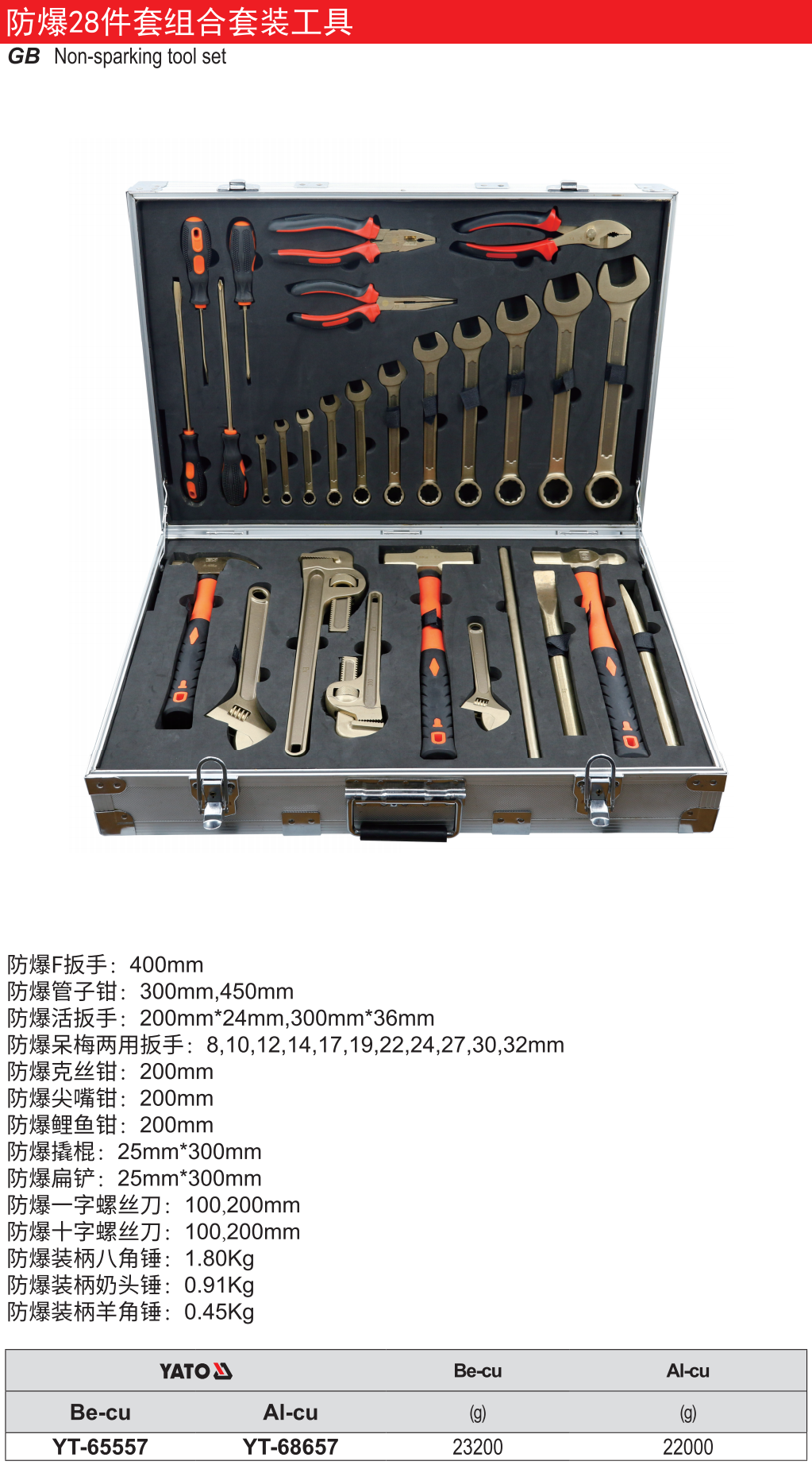 防爆工具组套-铍铜