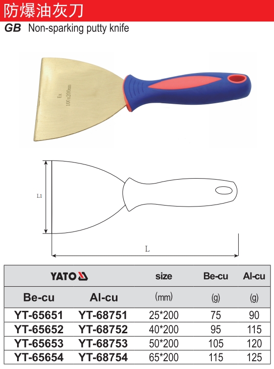防爆油灰刀-铝铜