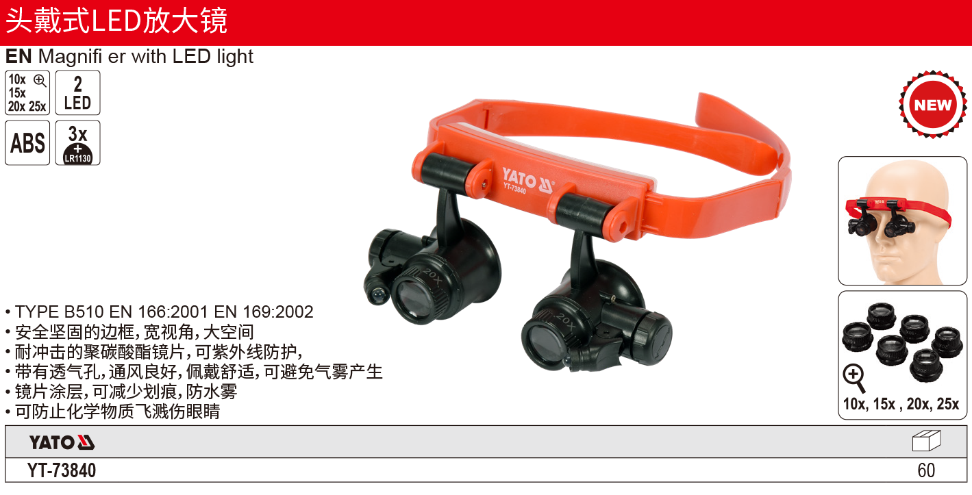 头戴式LED放大镜