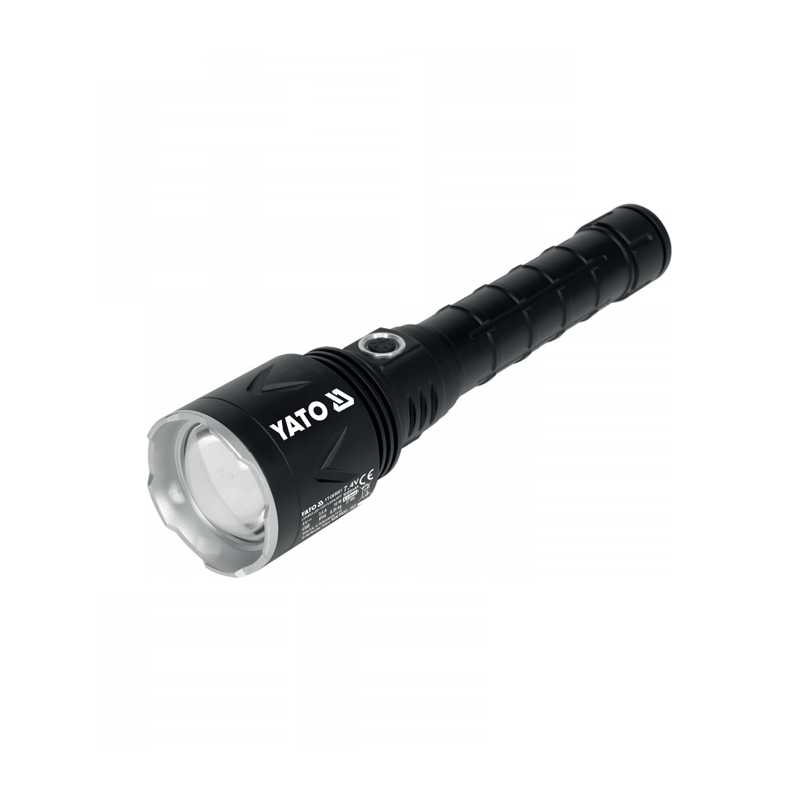 锂电大功率强光可调焦手电筒