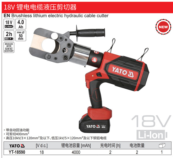 18V 锂电电缆液压剪切器