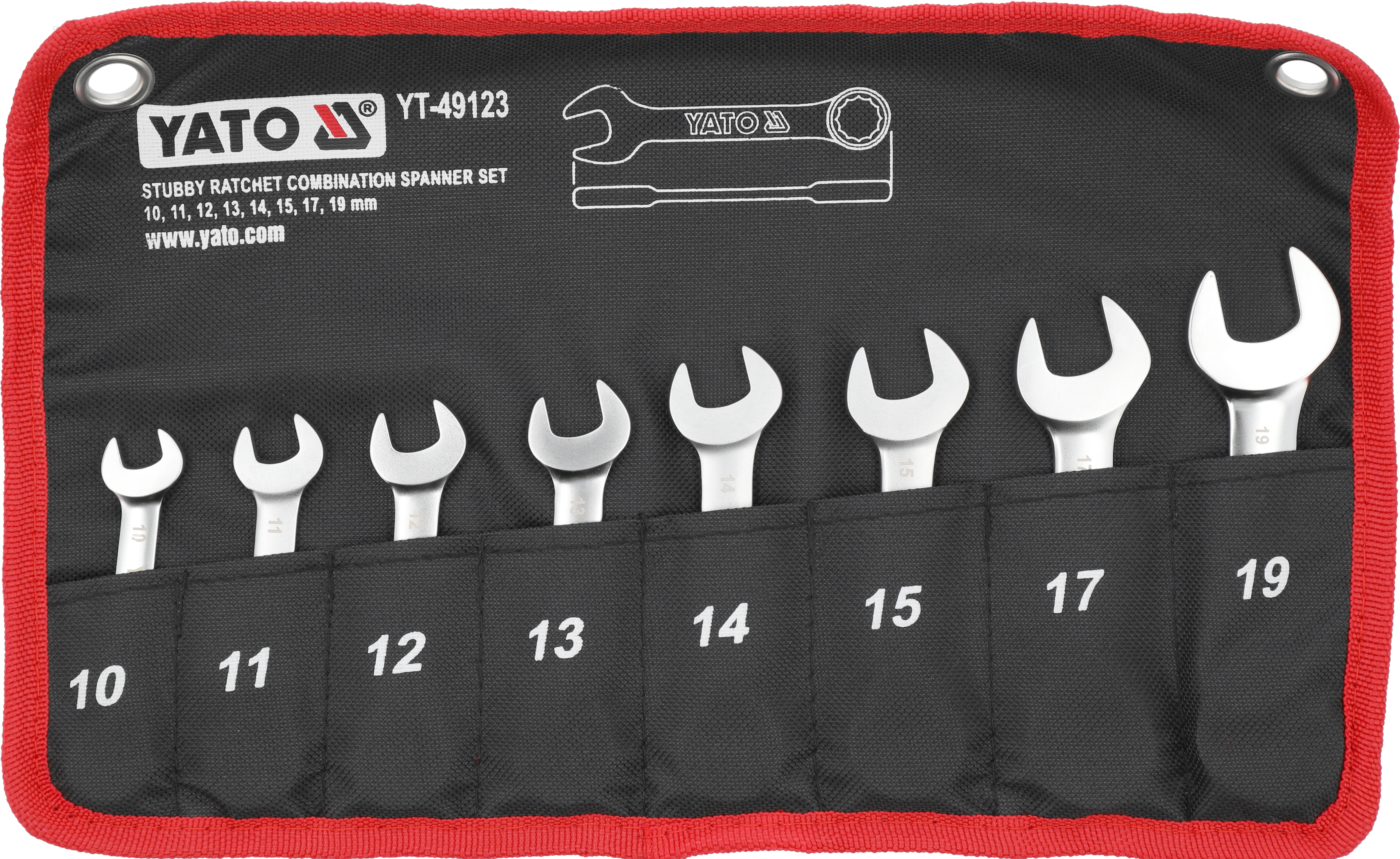 8件套棘轮短扳手组套